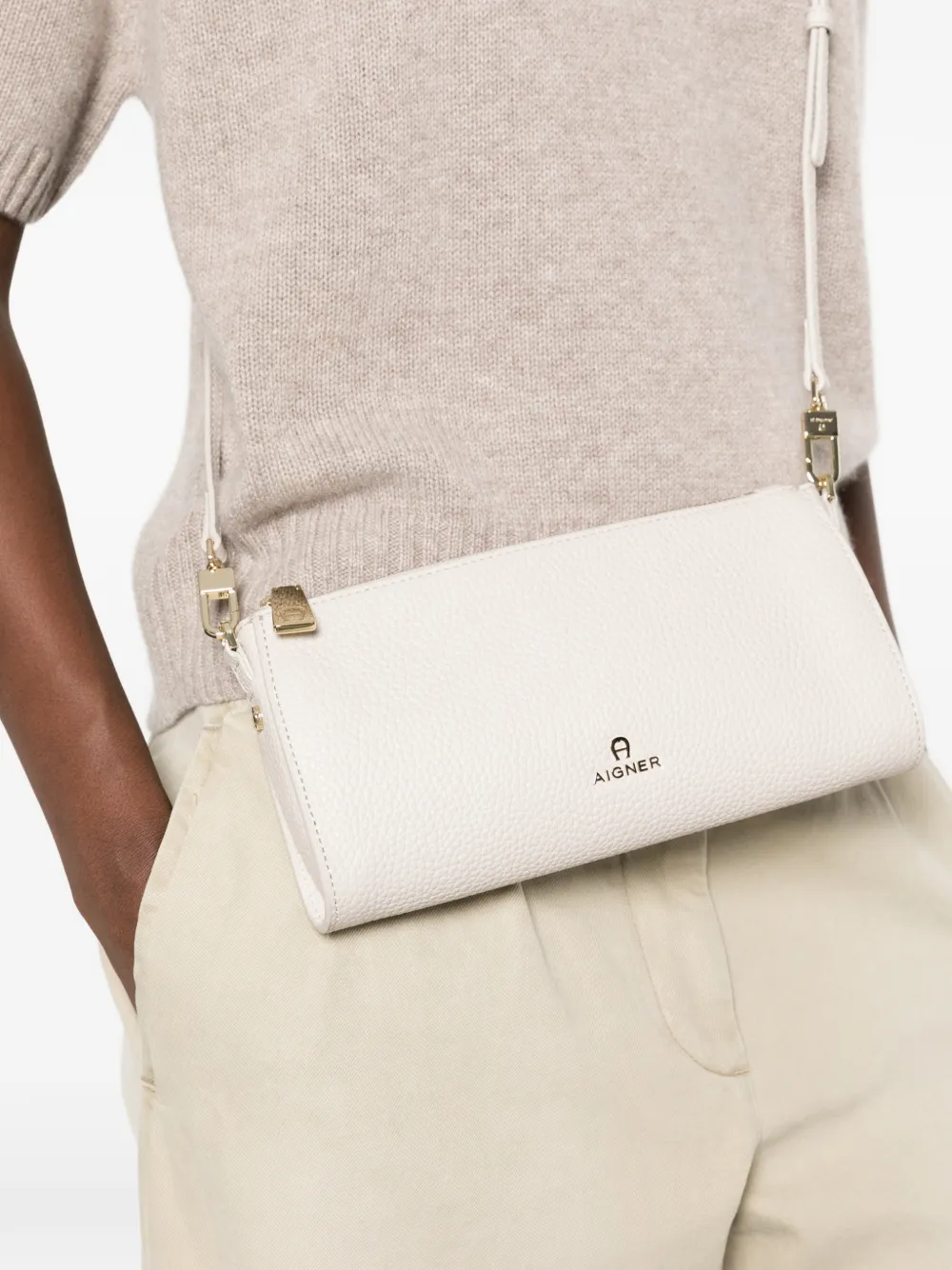 AIGNER Ivy clutch met textuur Blauw