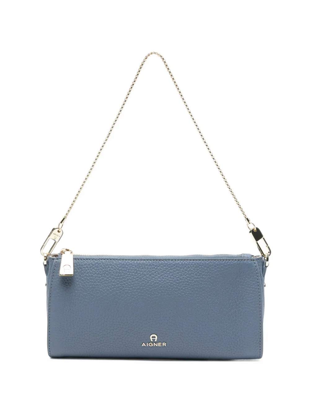 AIGNER Ivy pebbled clutch bag - Blu