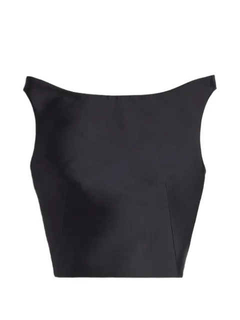 Jil Sander structured-shoulder silk-blend top