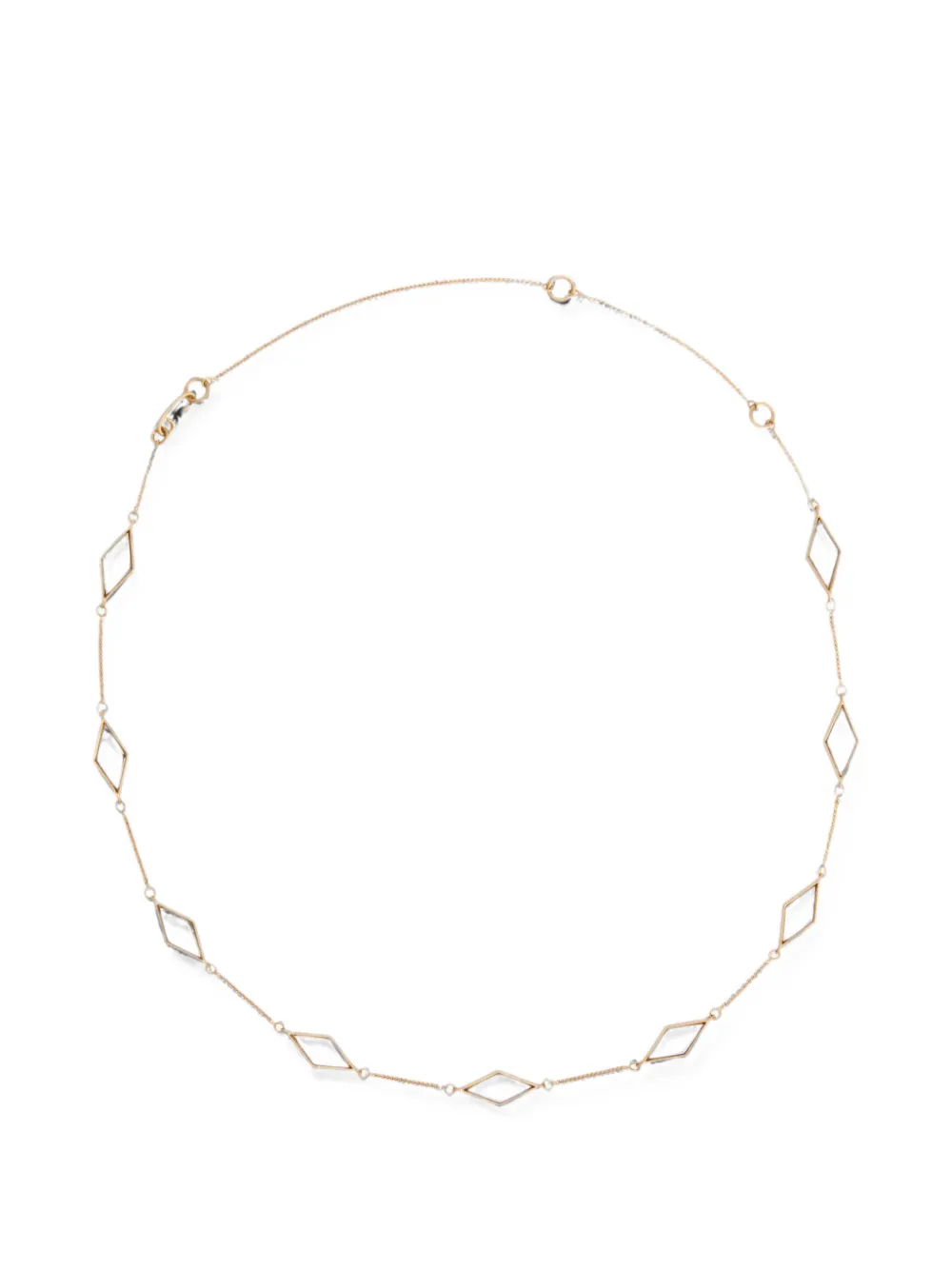 Jil Sander argyle-pattern brass necklace - Gold