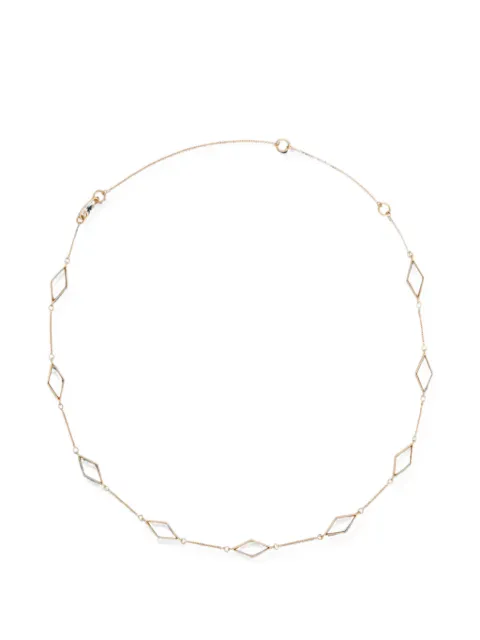 Jil Sander argyle-pattern brass necklace
