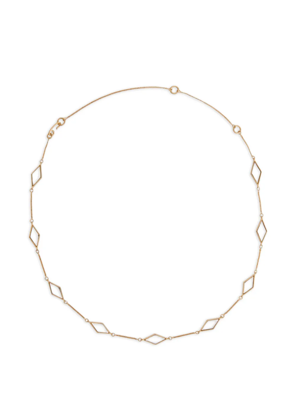 Jil Sander argyle-pattern brass necklace