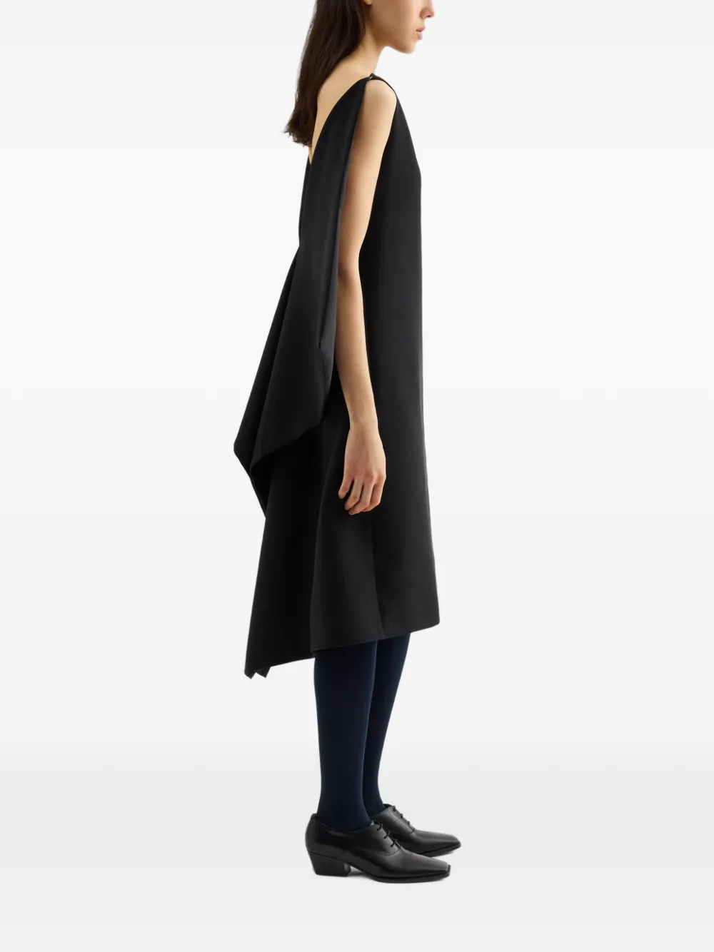 Jil Sander Jurk met open achterkant en A-lijn Zwart