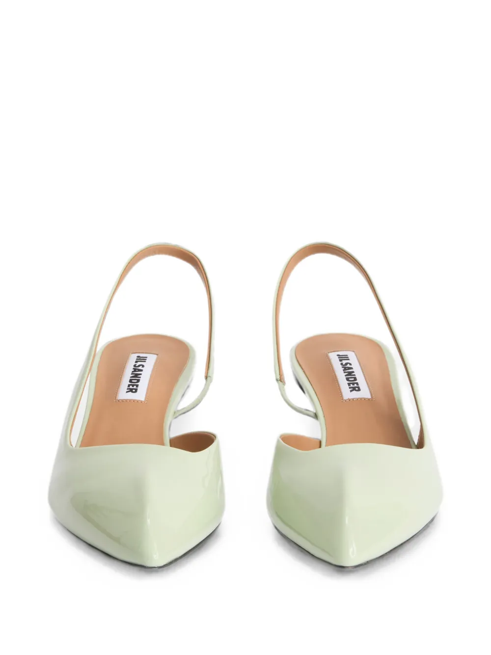 Jil Sander pointed-toe slingback pumps Groen
