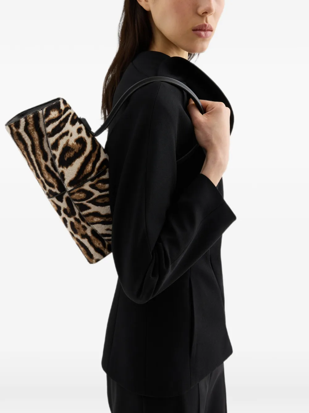 Jil Sander Linea ocelot-print Shoulder Bag | Brown | FARFETCH