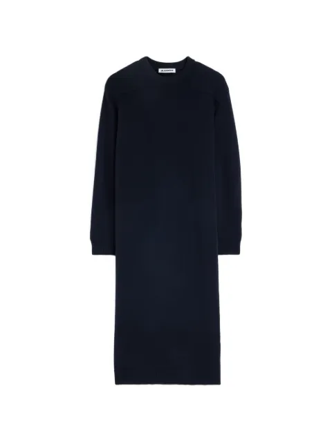 Jil Sander パデッドショルダーマキシドレス