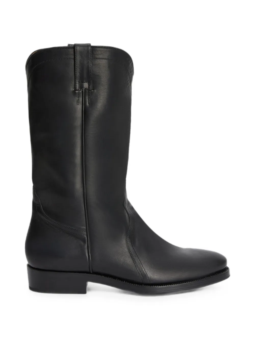 Jil Sander aged-effect leather boots · 39