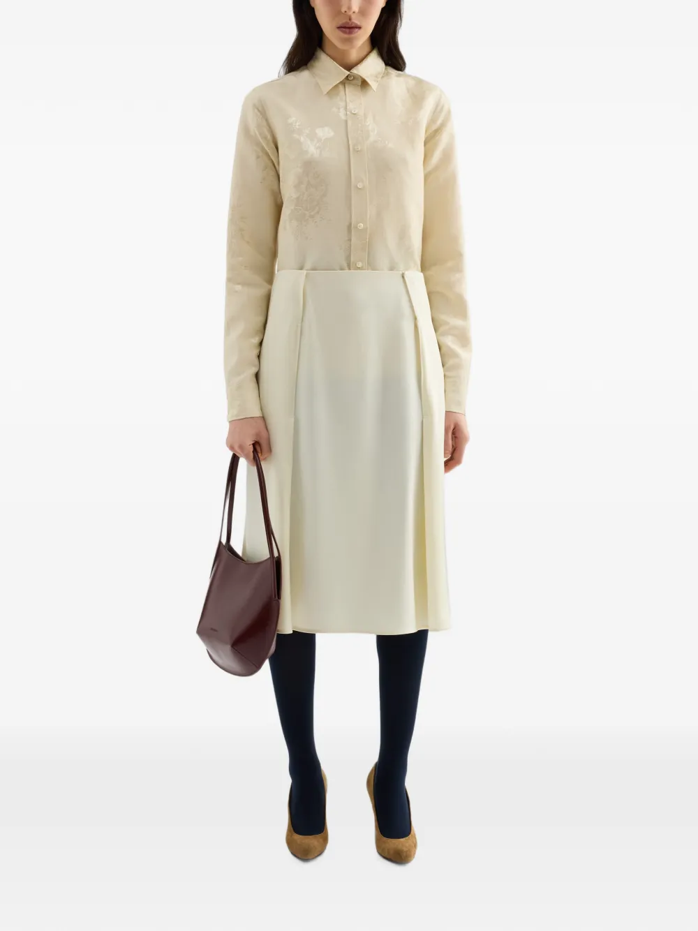 Jil Sander Kante hoekige schoudertas Rood