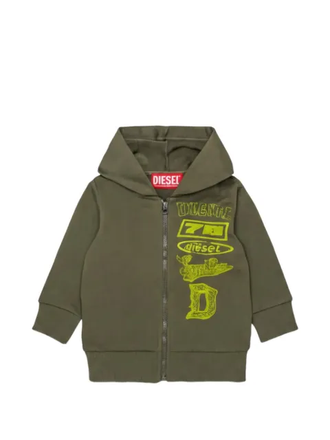 Diesel Kids hoodie zippé à logo imprimé