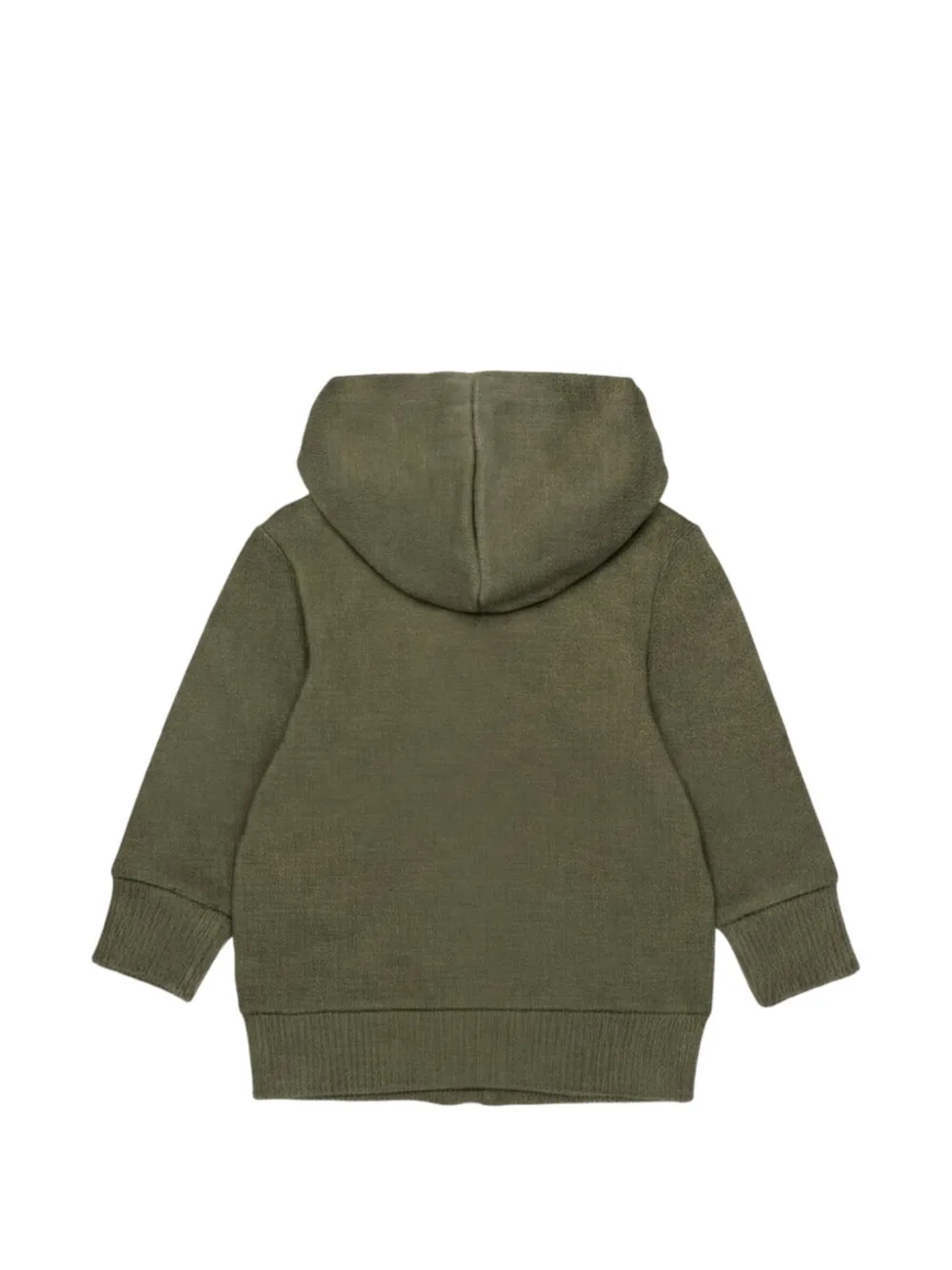 Diesel Kids Hoodie met logoprint en rits Groen