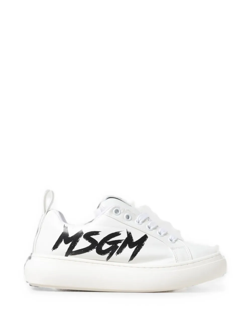 MSGM Kids logo-print low-top sneakers Wit
