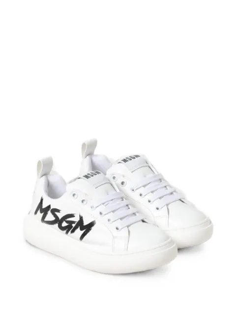 MSGM Kids logo-print low-top sneakers