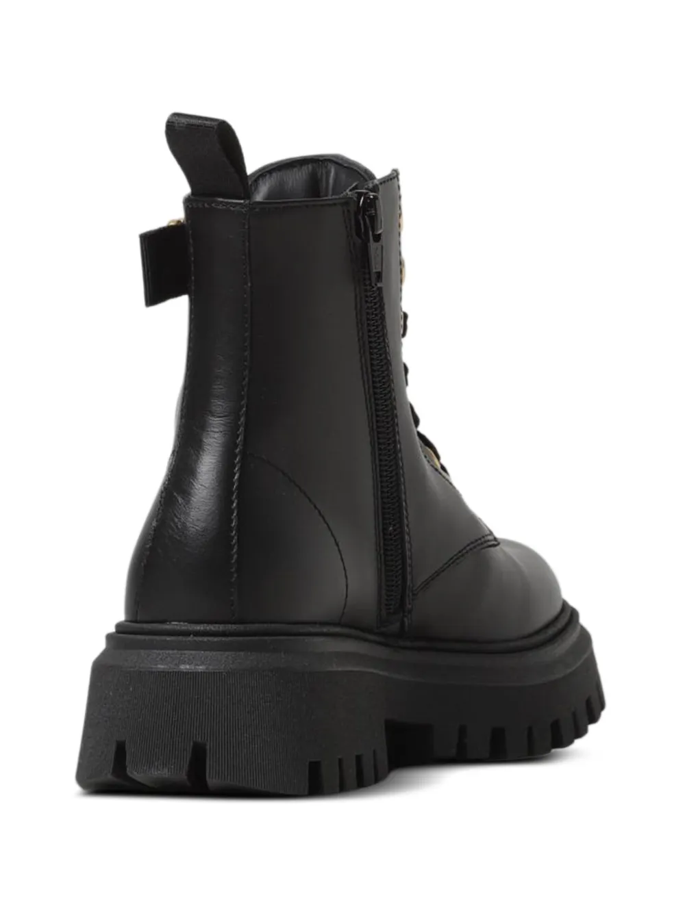 Moschino Kids logo-tape heart-plaque boots Zwart