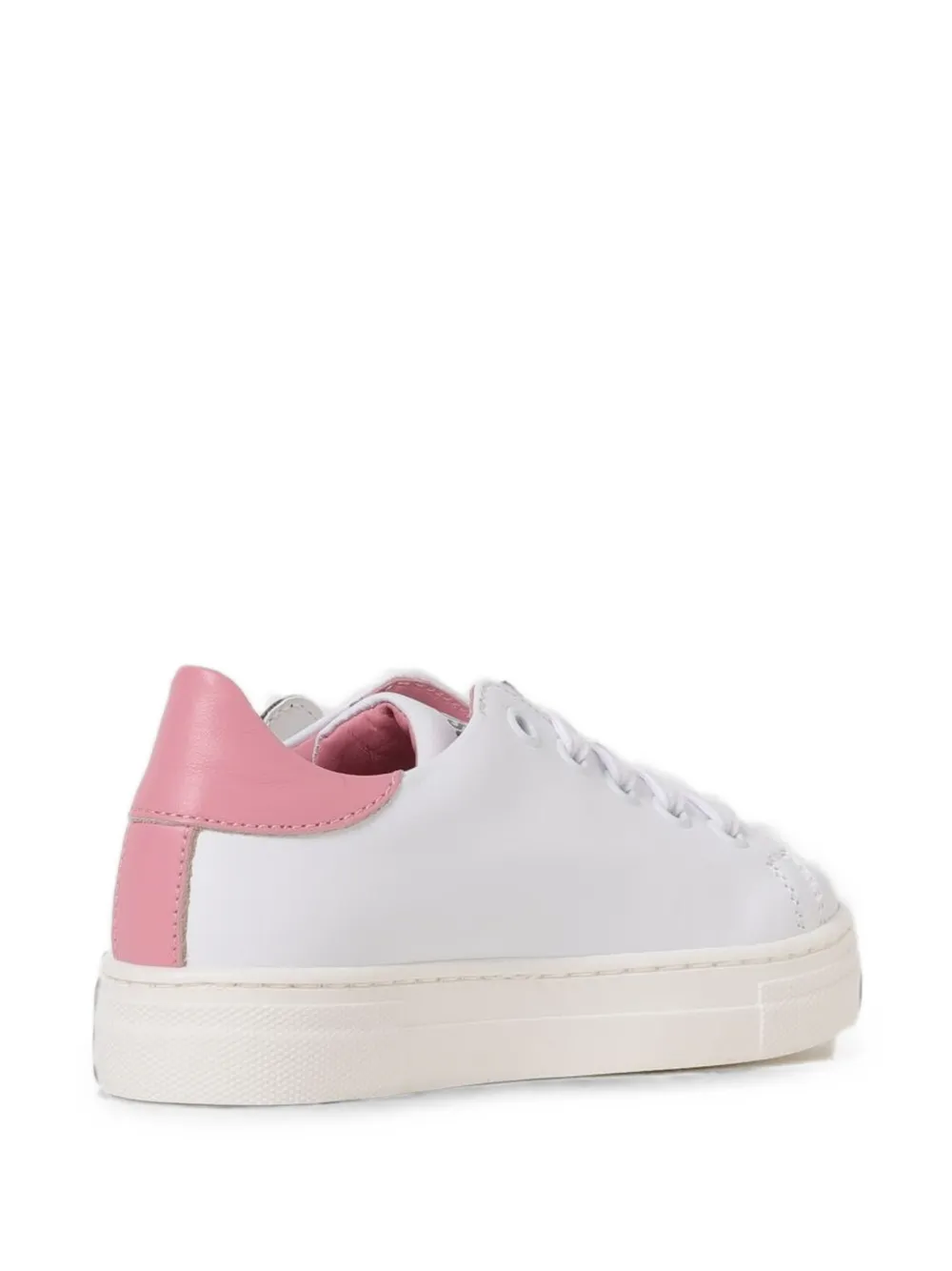 Moschino Kids Teddy Bear leather sneakers Wit