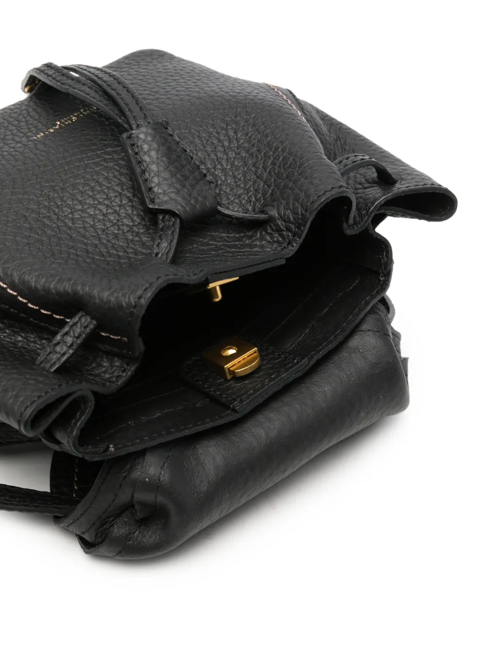 GIANNI CHIARINI Violette leren rugzak Zwart
