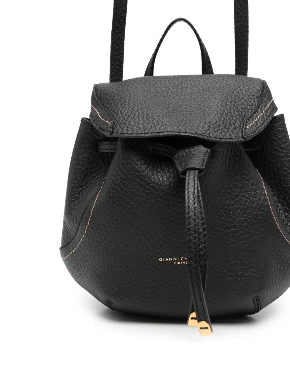 GIANNI CHIARINI Violette leren rugzak Zwart