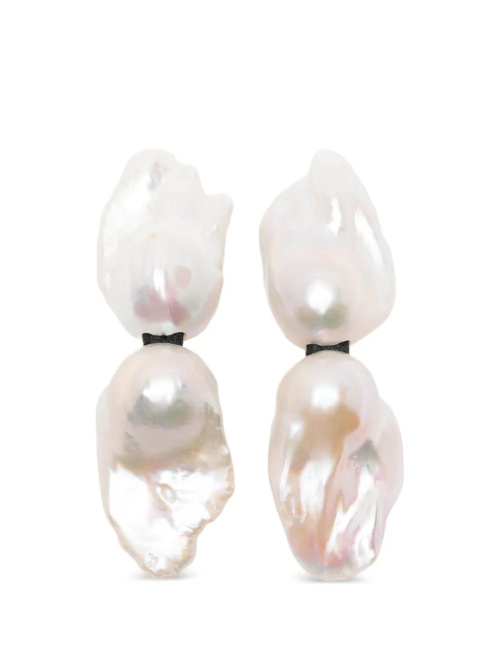 Monies Sable baroque pearl-embellished earrings - Weiß