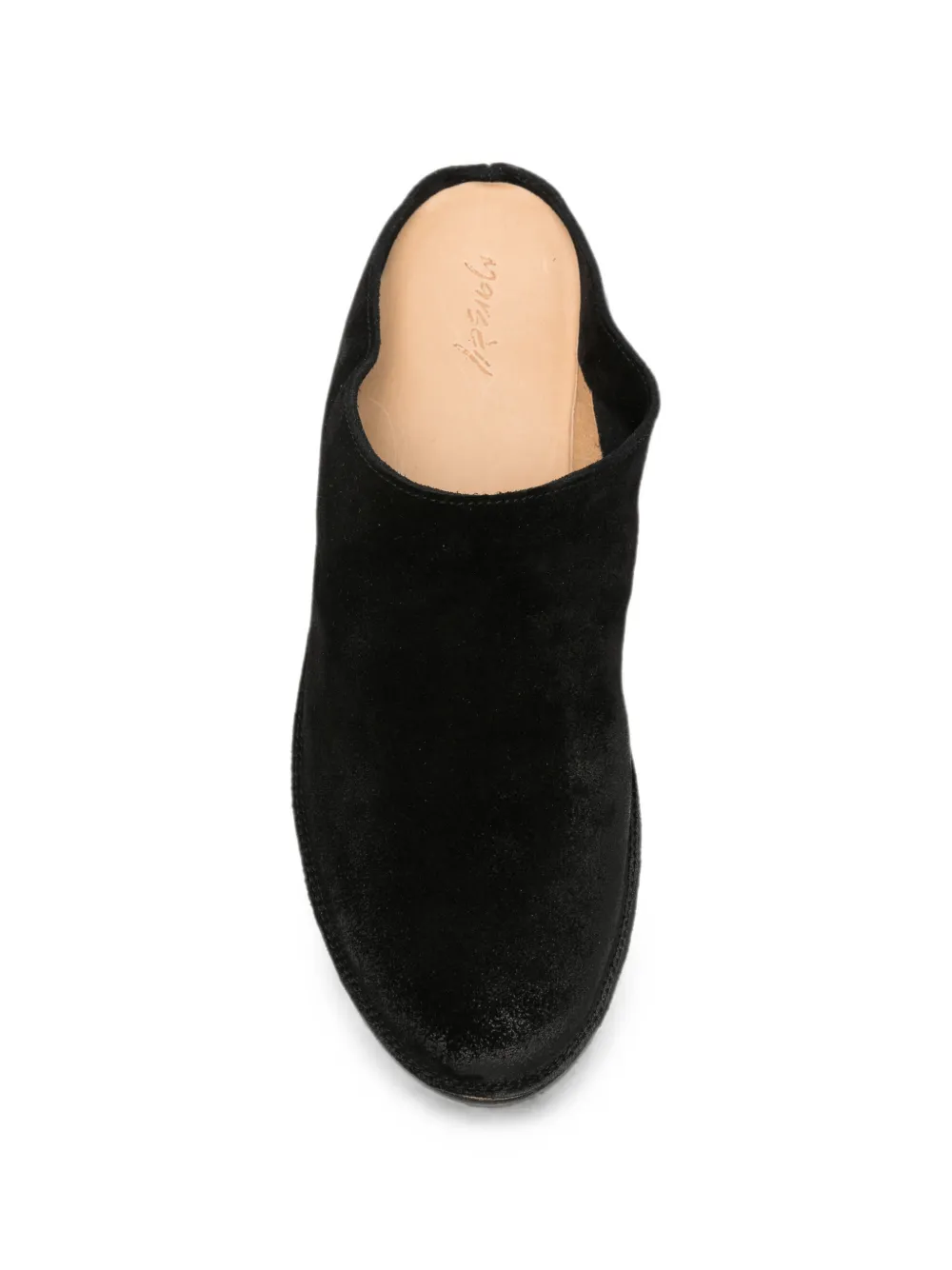Marsèll Slip-on muiltjes met gerafeld effect Zwart