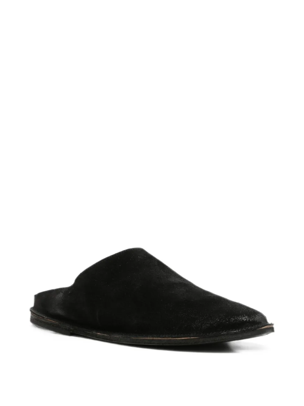 Marsèll Slip-on muiltjes met gerafeld effect Zwart