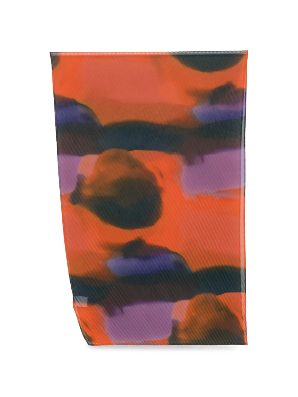 Homme Plissé Issey Miyake Dawn abstract-print pleated scarf - Orange