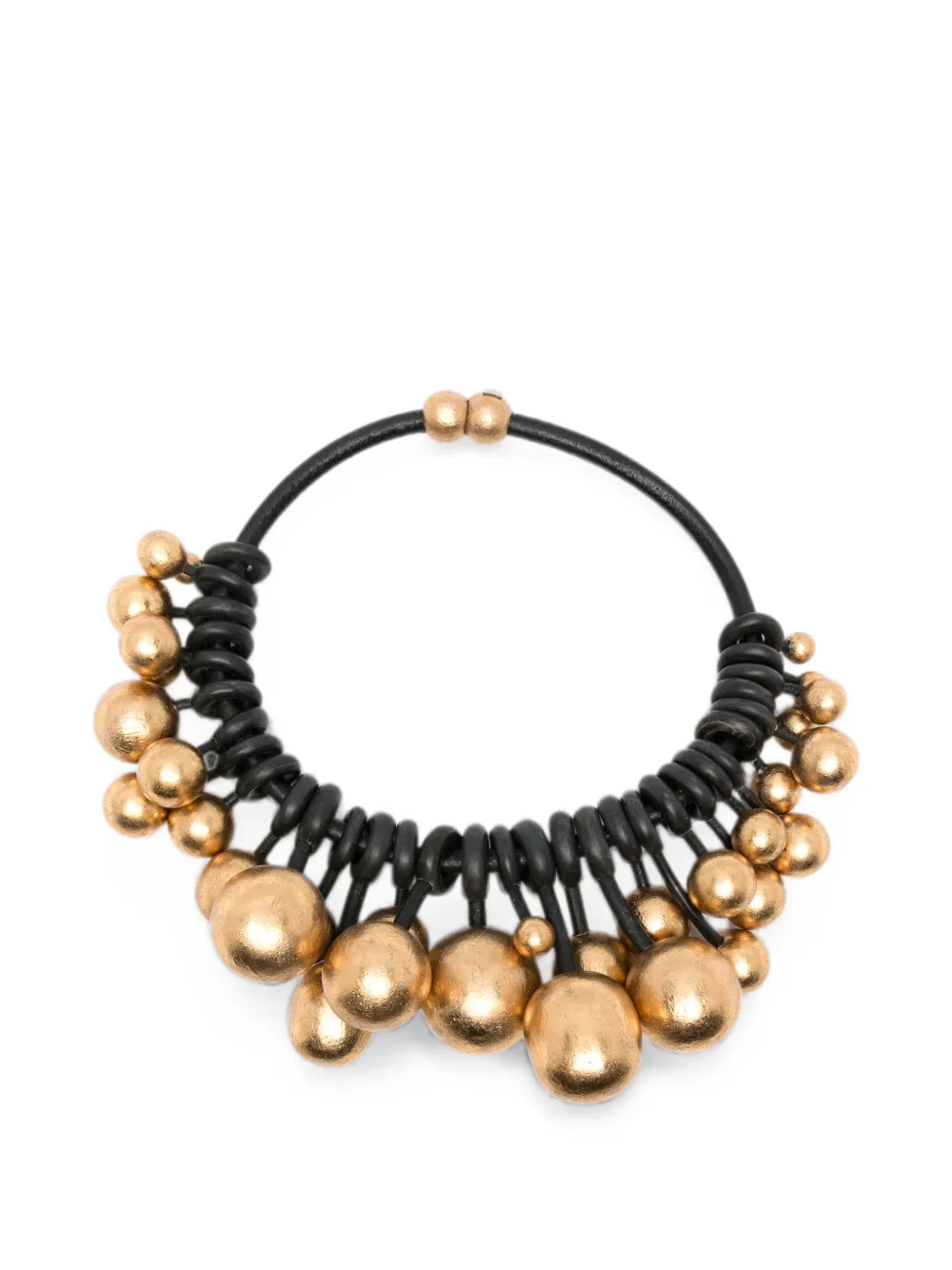 Monies bead-embellished chunky necklace - Gold