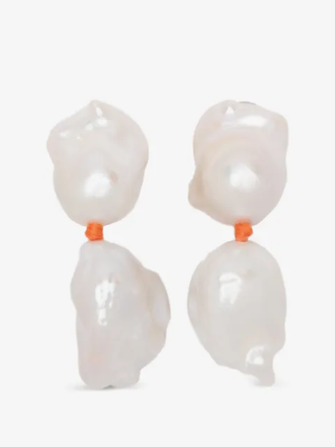 Monies baroque pearl-embellished drop earrings