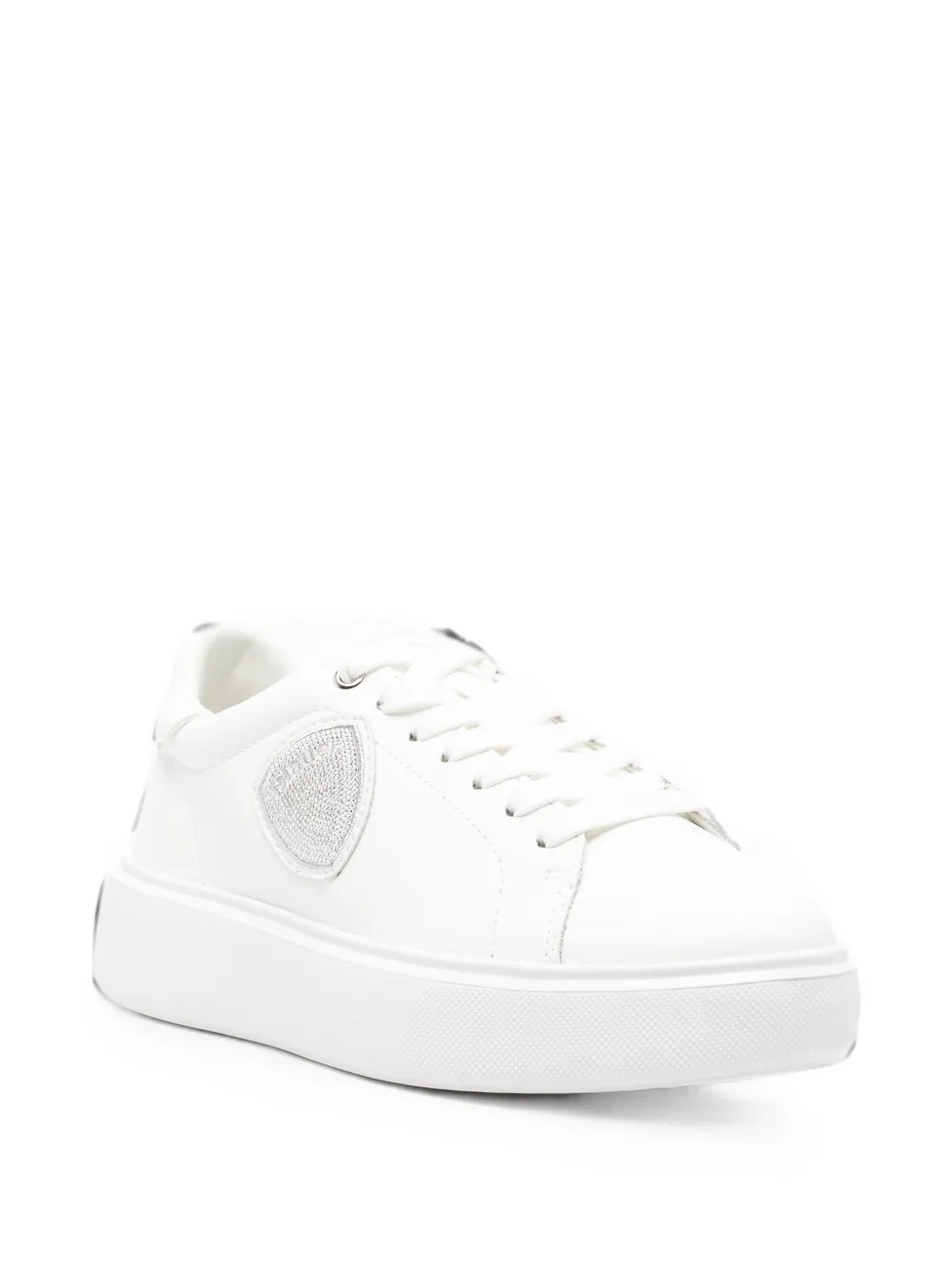Blauer Venus 01 logo-patch platform sneakers Wit