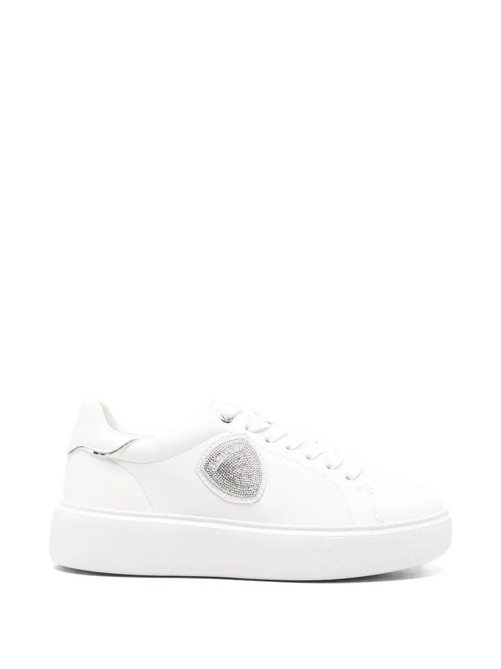 Blauer Venus 01 logo-patch platform sneakers Wit