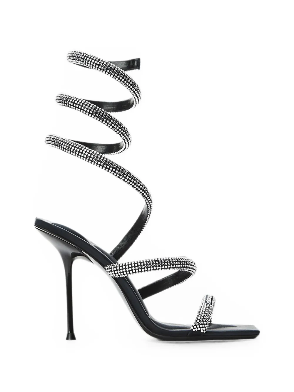 Alexander Wang Julie crystal-coil sandals Zilver