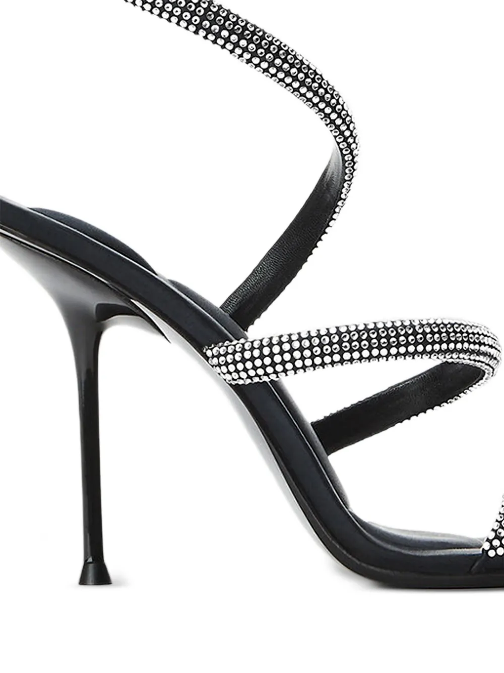 Alexander Wang Julie crystal-coil sandals Zilver