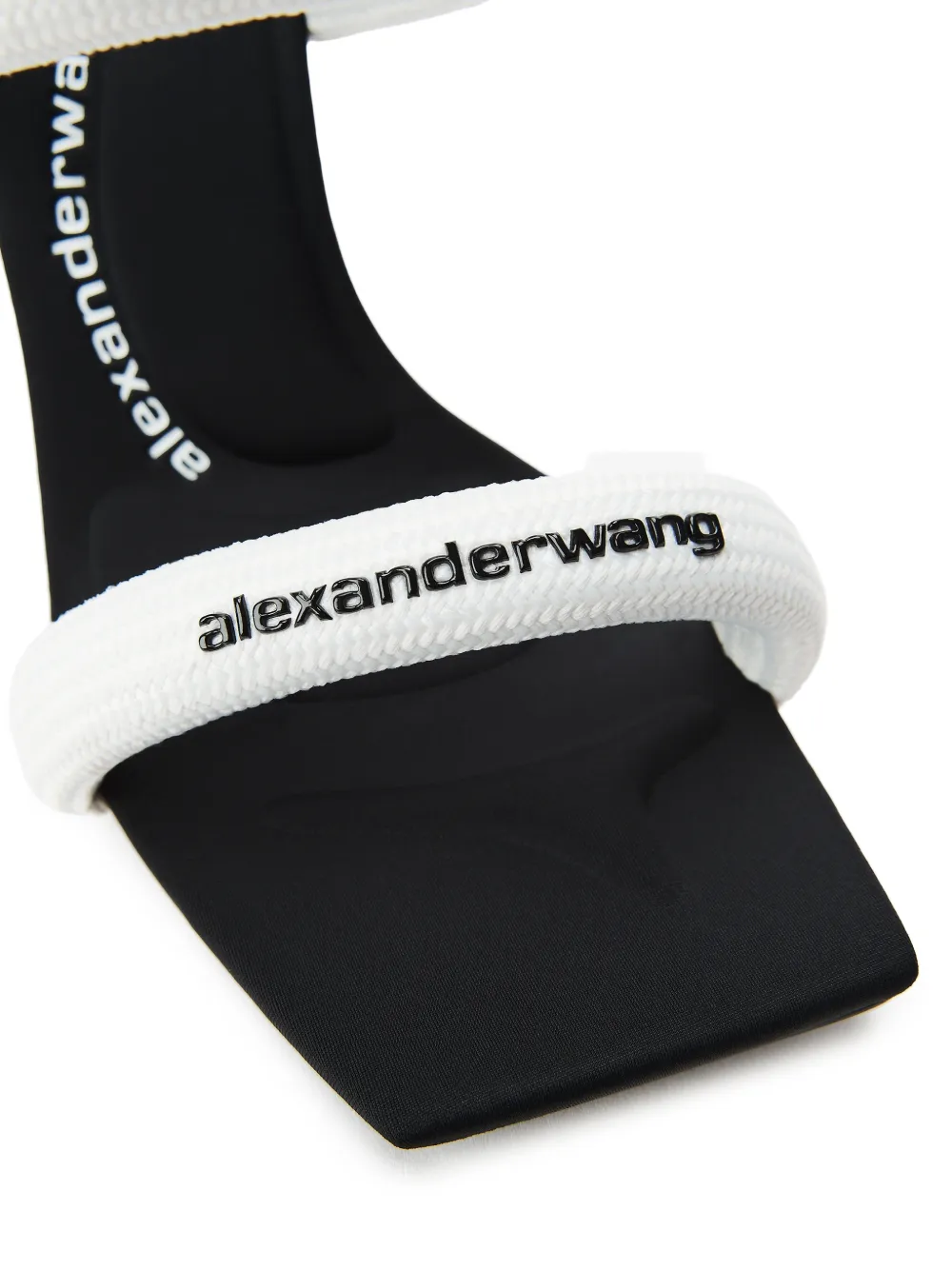 Alexander Wang Julie Tubular Webbing Sandals in White, view 3