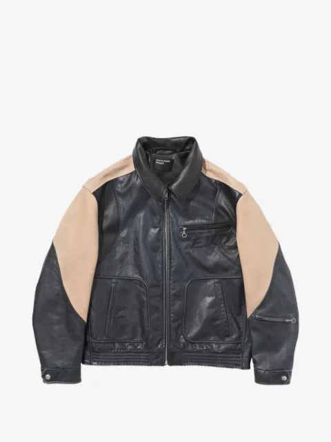 Enfants Riches Déprimés veste en cuir Combattimento à design colour block