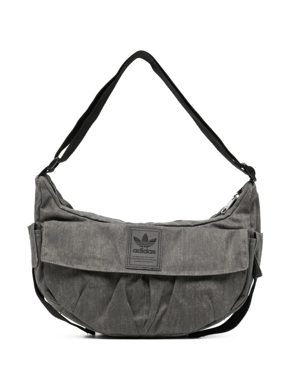 adidas Borsa a spalla Moon con applicazione logo - Grigio