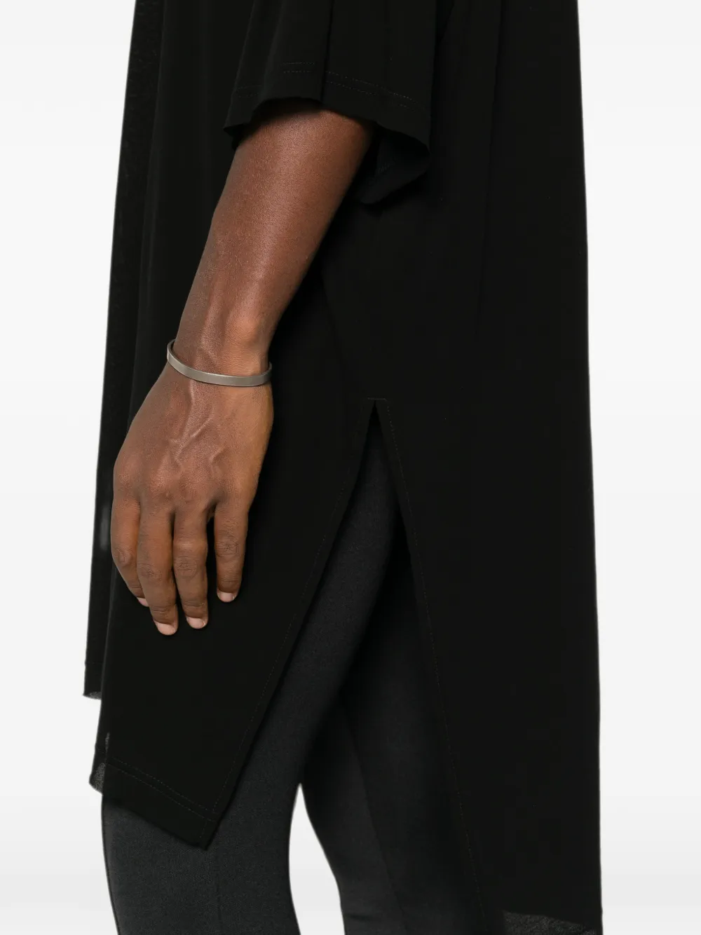 Yohji Yamamoto Oversized T-shirt met zijsplit Zwart