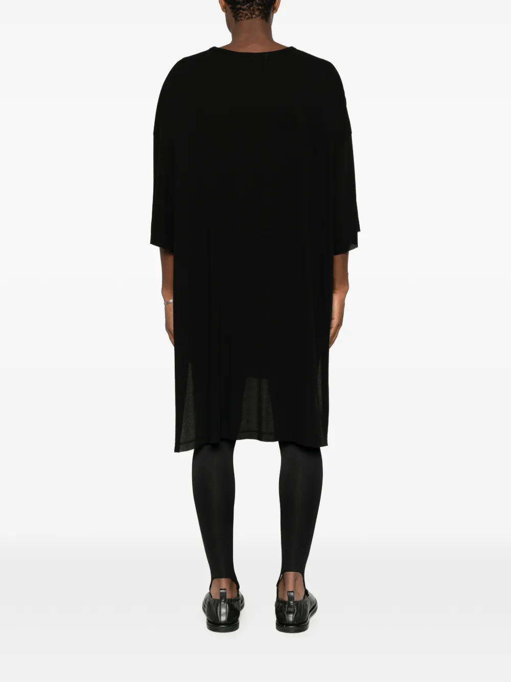 Yohji Yamamoto Oversized T-shirt met zijsplit Zwart