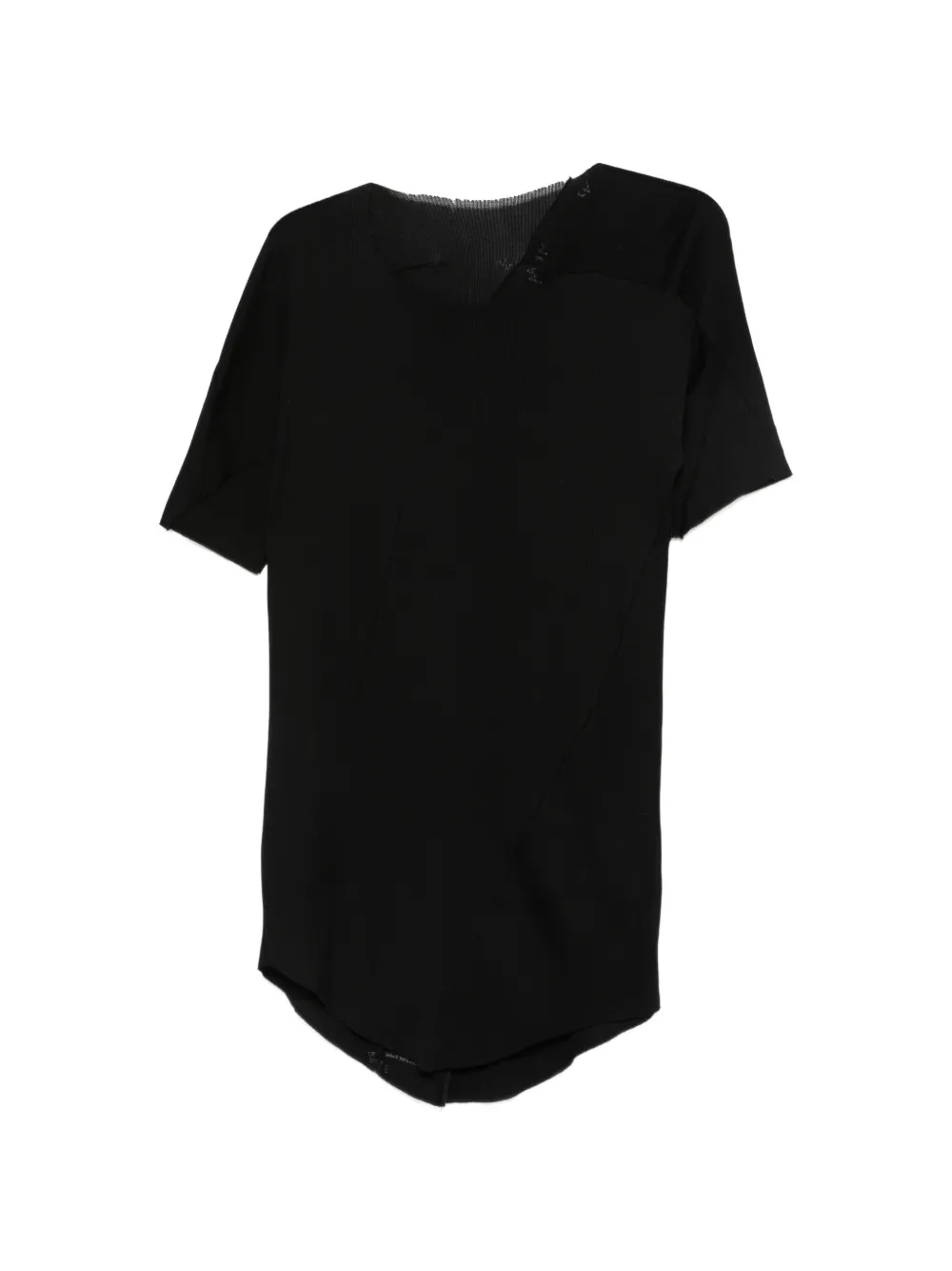 Leon Emanuel Blanck asymmetric panelled T-shirt - Schwarz