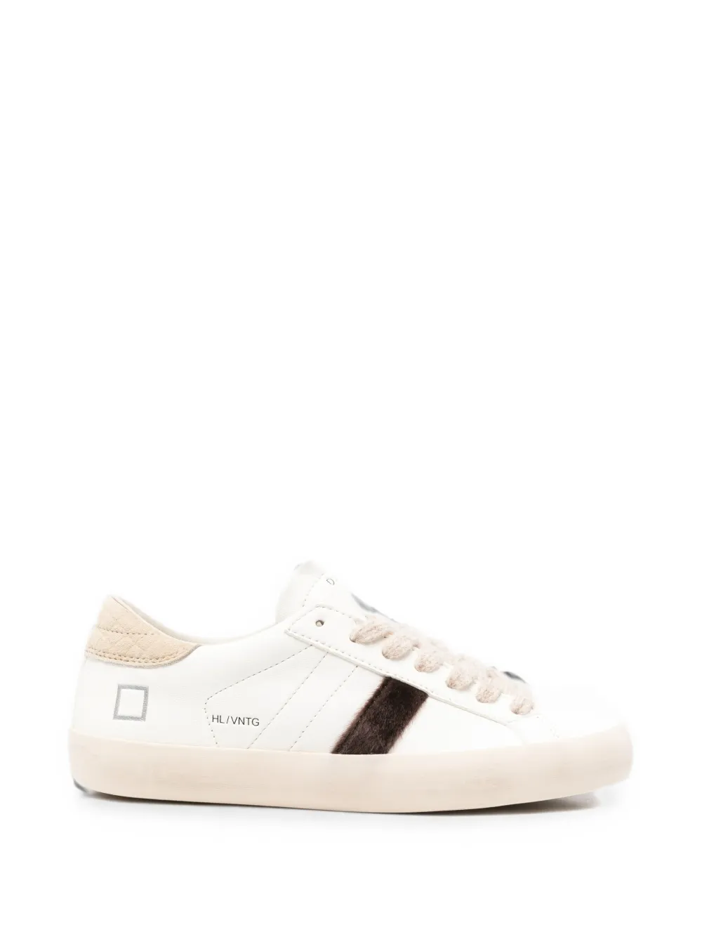 D.A.T.E. logo-print panelled sneakers Wit