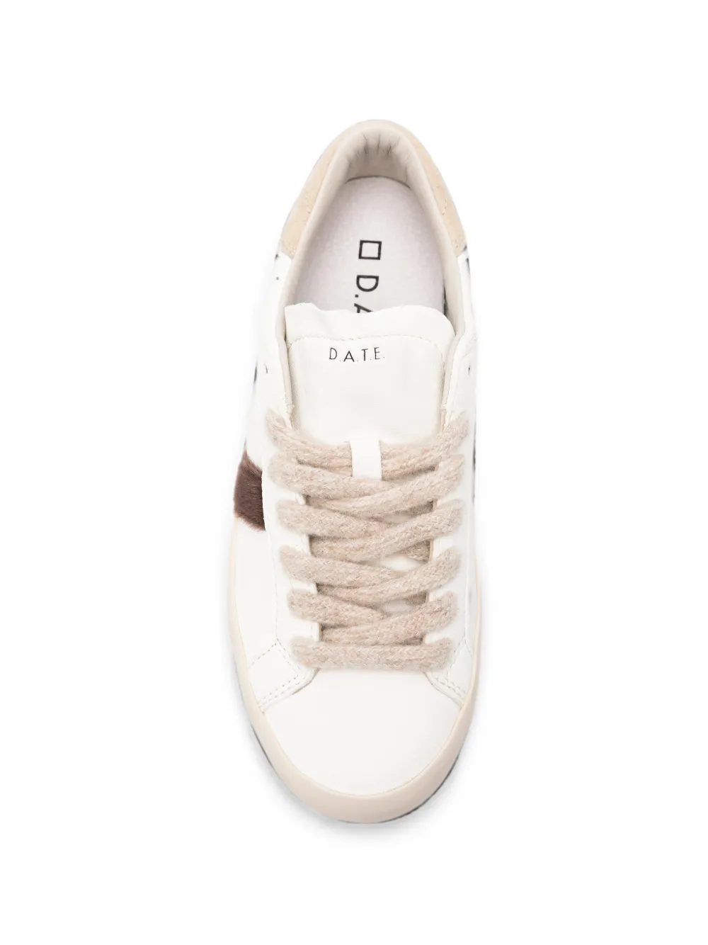 D.A.T.E. logo-print panelled sneakers Wit
