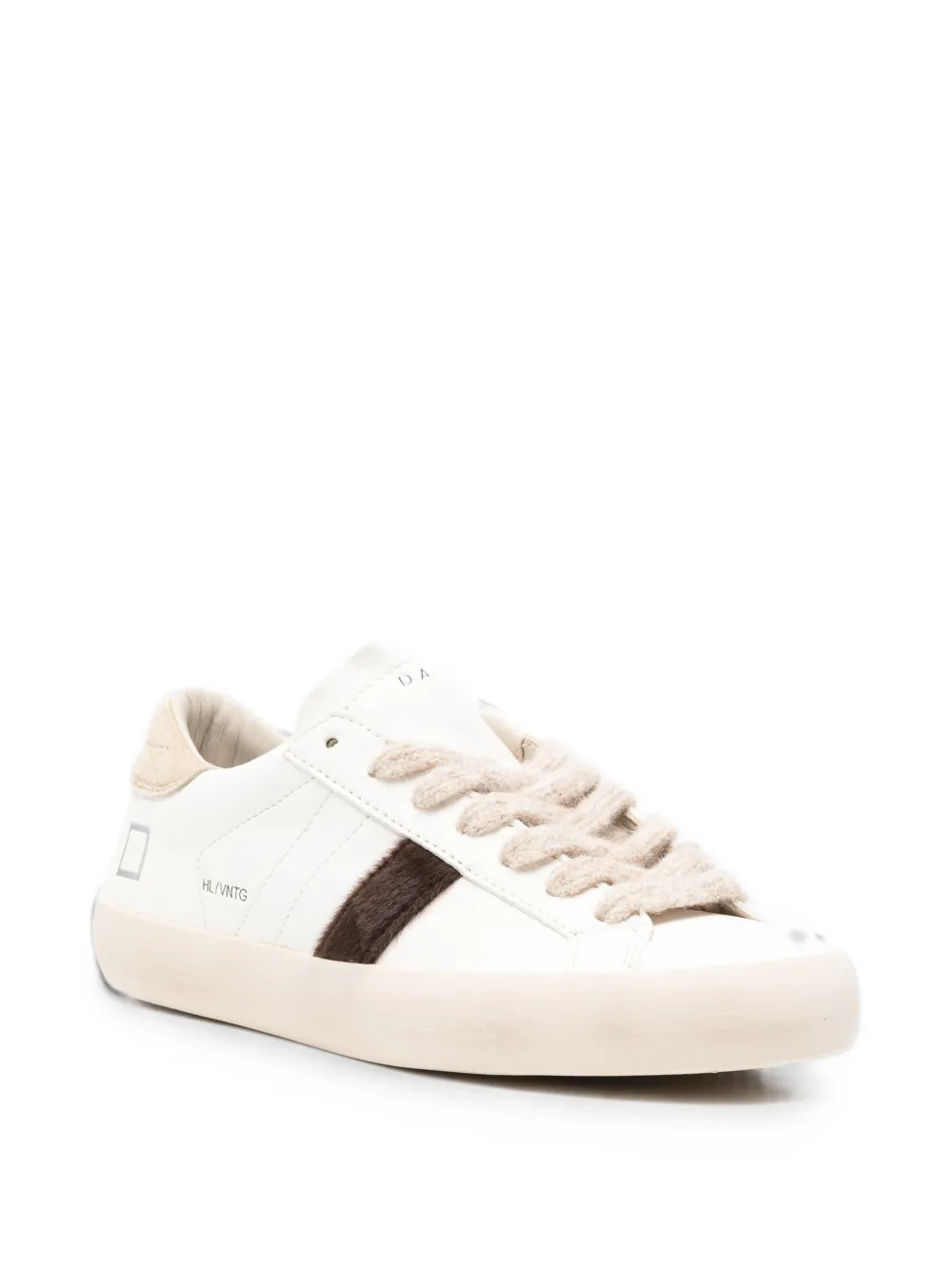 D.A.T.E. logo-print panelled sneakers Wit