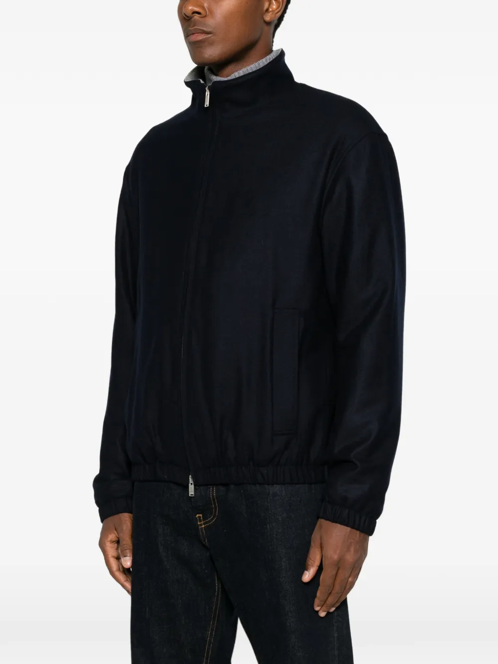 Lardini Bomberjack met rits Blauw