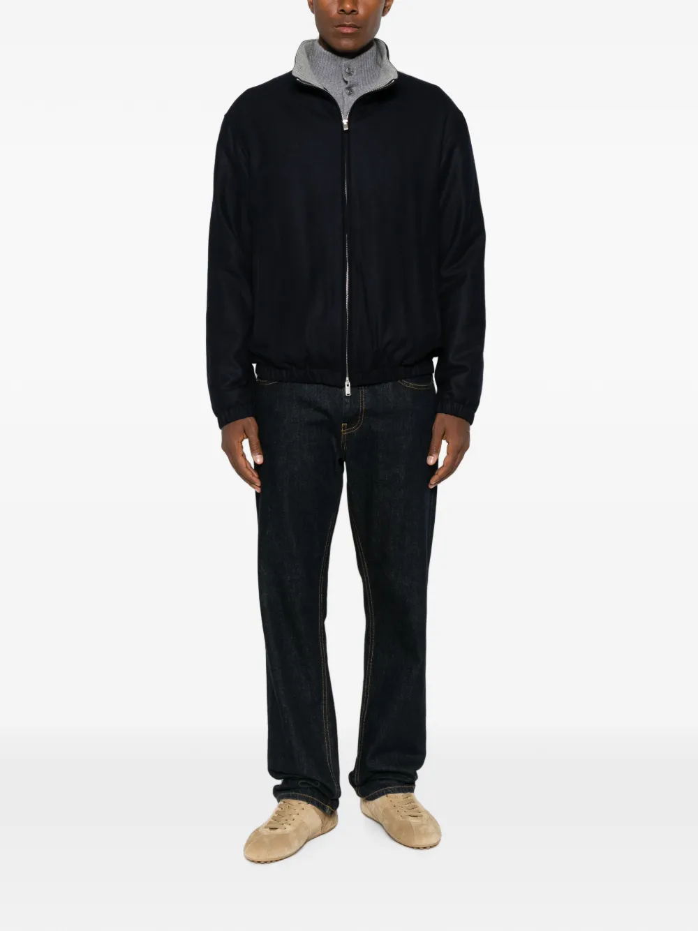 Lardini Bomberjack met rits Blauw