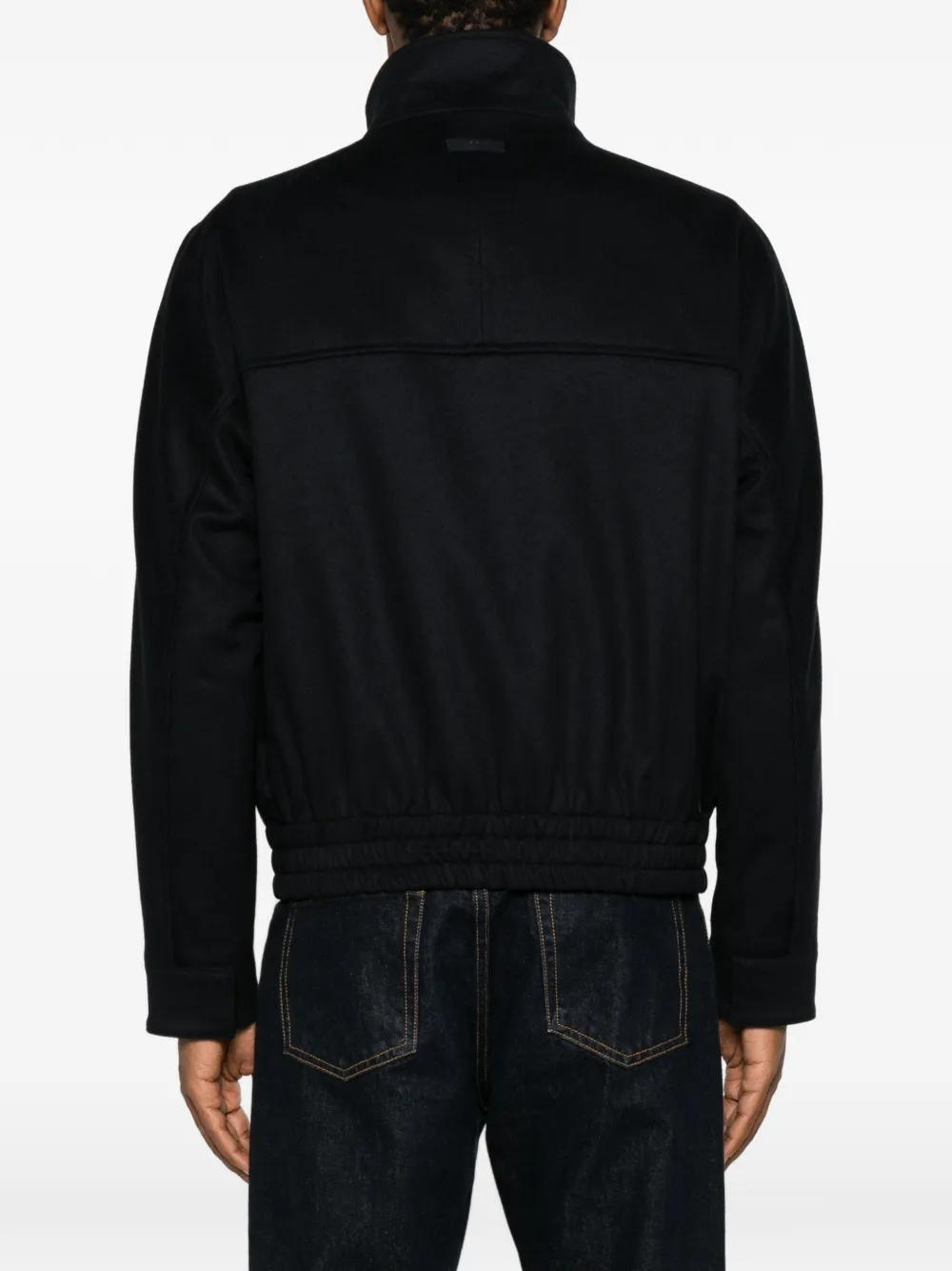 Lardini Jack met elastische afwerking en hoge hals Zwart