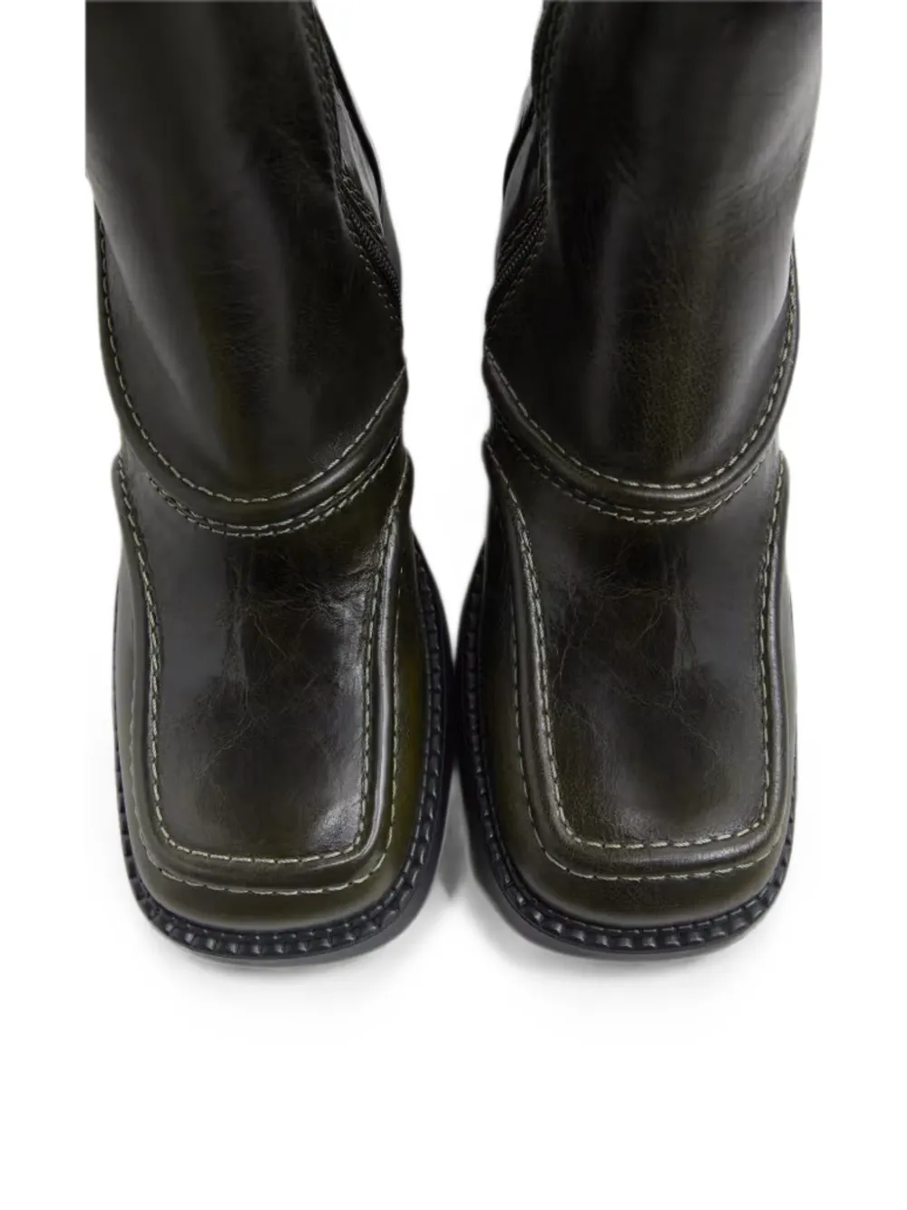 Miista Malene contrast-stitched boots Groen