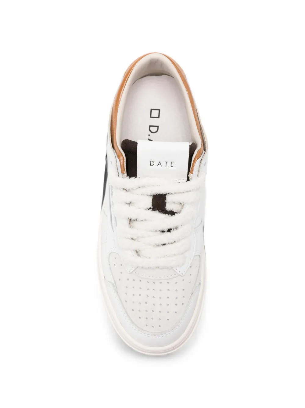D.A.T.E. perforated panelled sneakers Wit