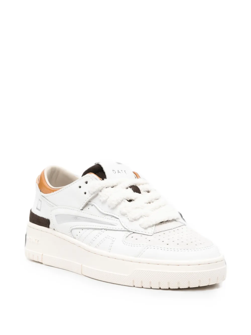 D.A.T.E. perforated panelled sneakers Wit