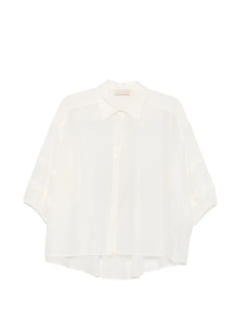 I BLUES panelled puff-sleeve shirt