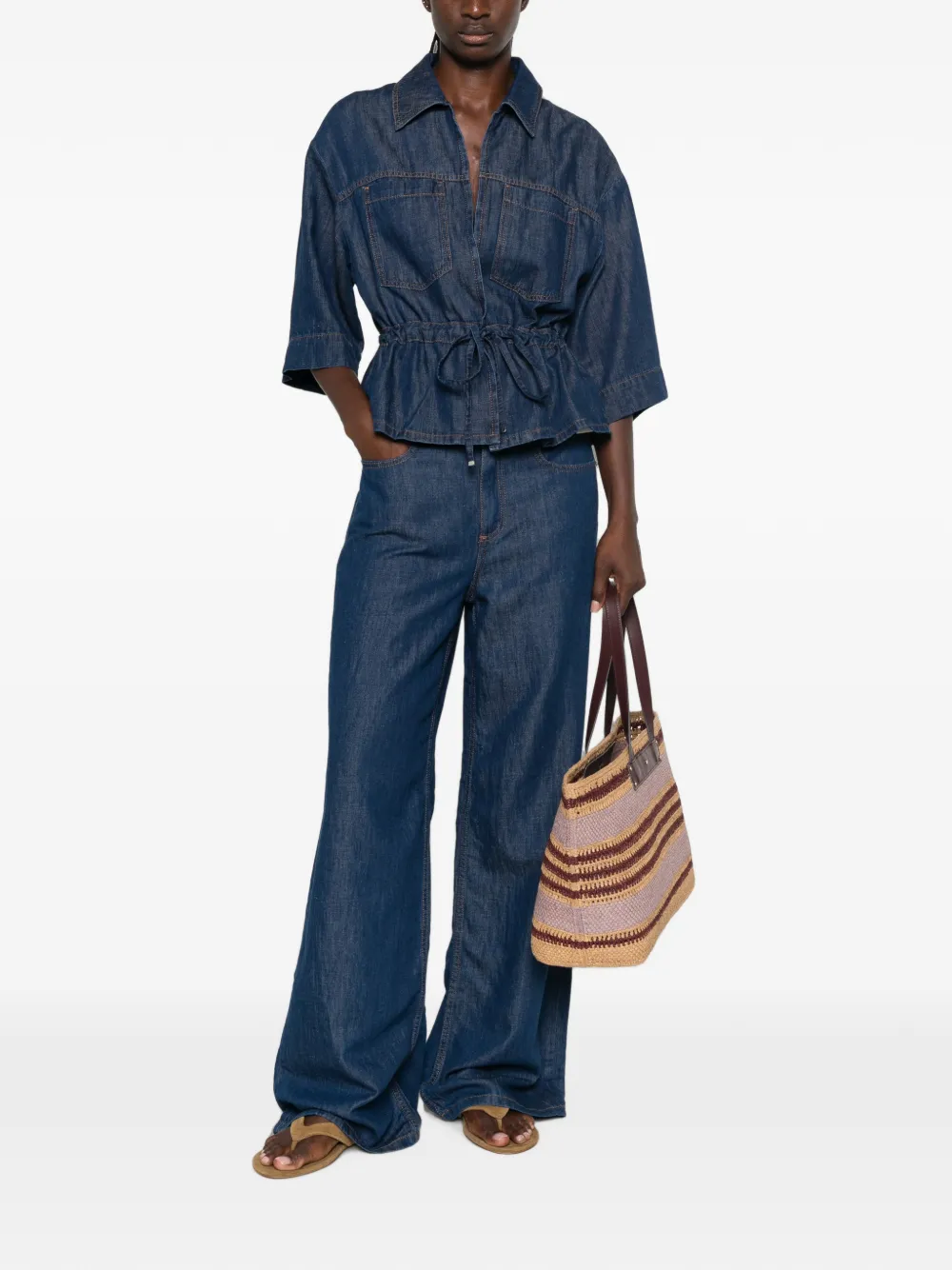 I BLUES Jeans met wijde pijpen Blauw