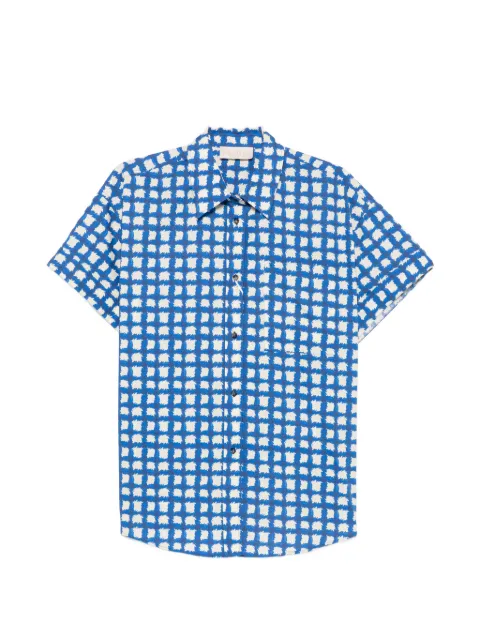 I BLUES check-pattern short-sleeve shirt