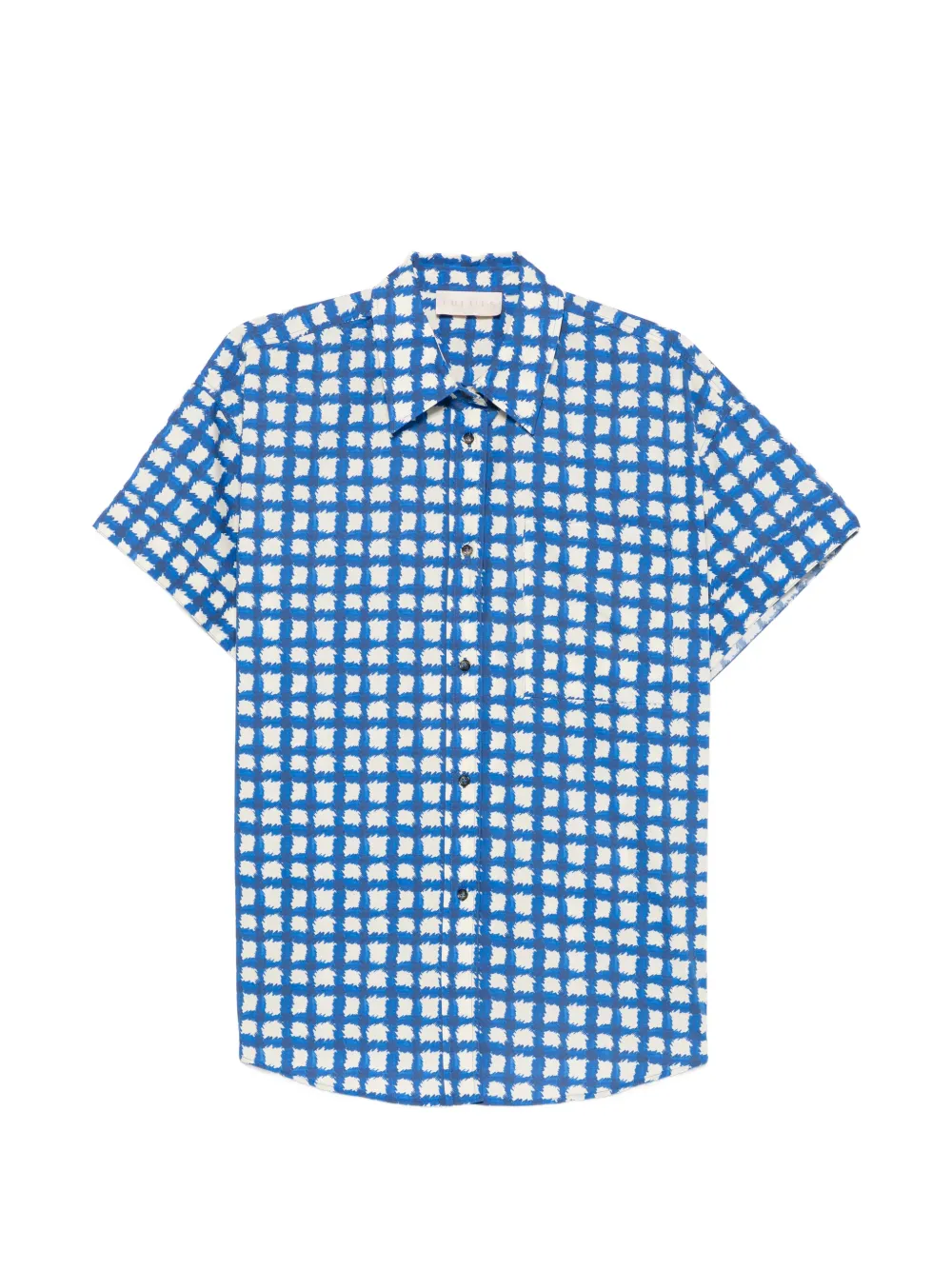 I BLUES check-pattern short-sleeve shirt