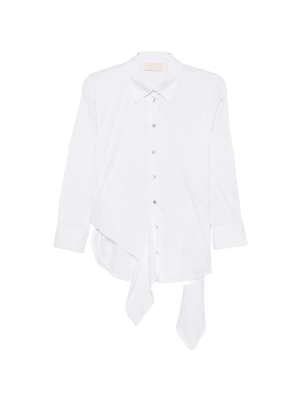 I BLUES tie-waist button-down shirt - Weiß